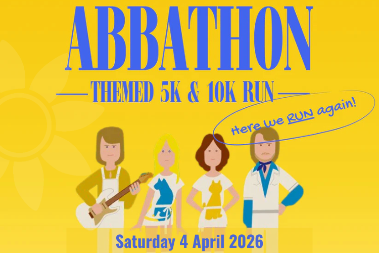 The Abbathon infographic. The Abbathon 5K & 10K is on Saturday 4th April 2026