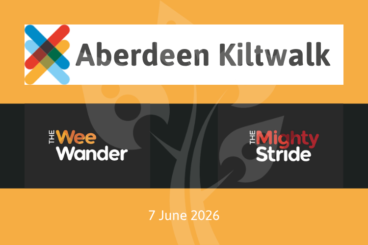 An infographic for the Aberdeen Kiltwalk 7th June 2026