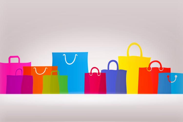 Colourful shopping bags