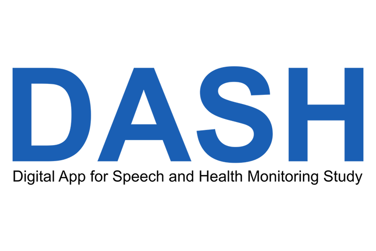 DASH logo - Digital App for Speech and Health Monitoring Study