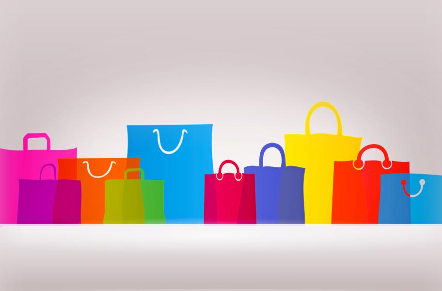 Colourful shopping bags 