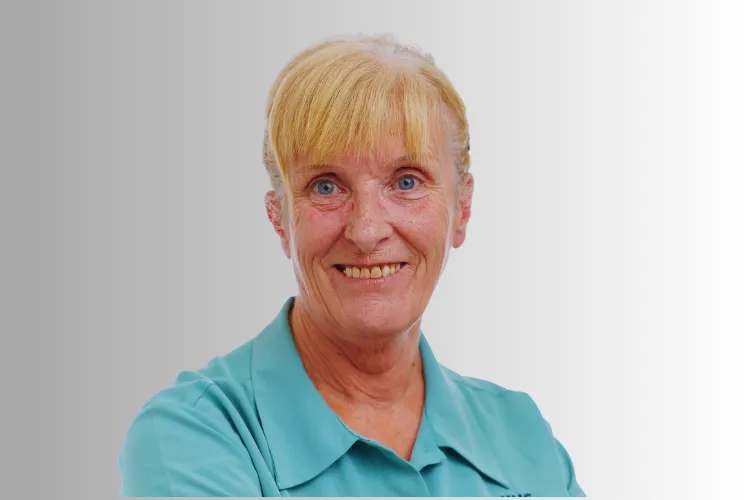 Portrait picture of Liz Adams, Anne Rowling Clinic Receptionist 2013 - 2026. RIP